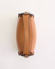 Mini Clementine Bag: Tan Pebbled Leather