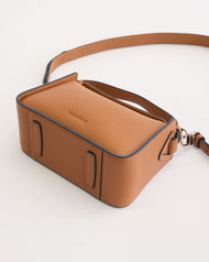 Mini Clementine Bag: Tan Pebbled Leather