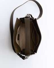 Clementine Bag: Khaki Green Pebbled Leather