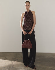 Fin Drawstring Bag: Cedar Red