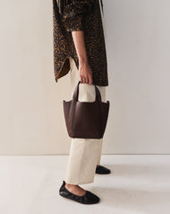 Alexie Tote: Coffee Pebbled Leather