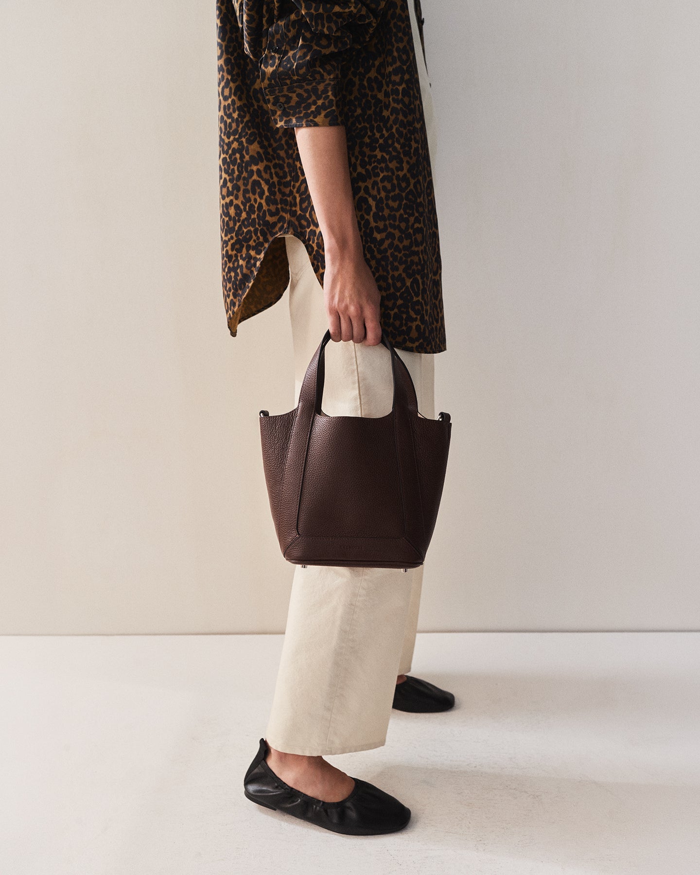 Alexie Tote: Coffee Pebbled Leather