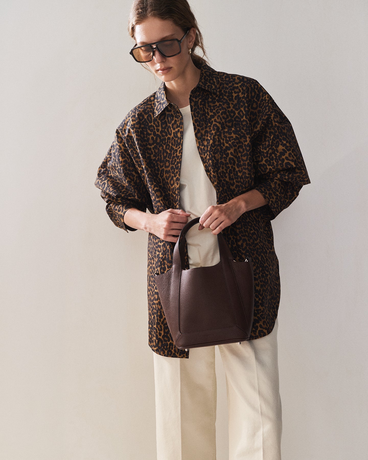 Alexie Tote: Coffee Pebbled Leather