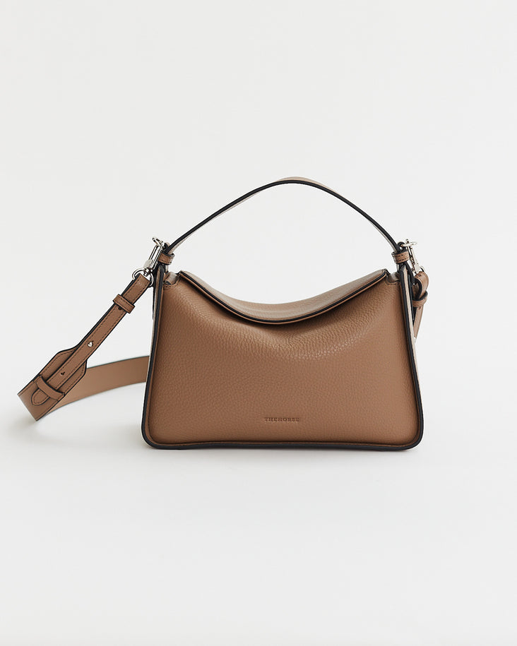 Clementine Bag: Taupe Pebbled Leather