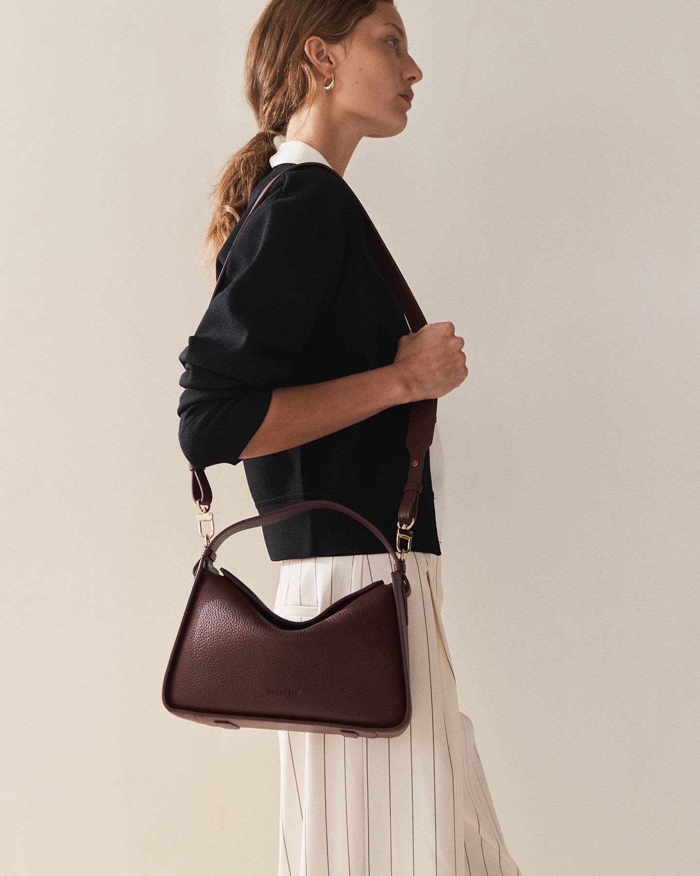 Clementine Bag: Plum with Gold
