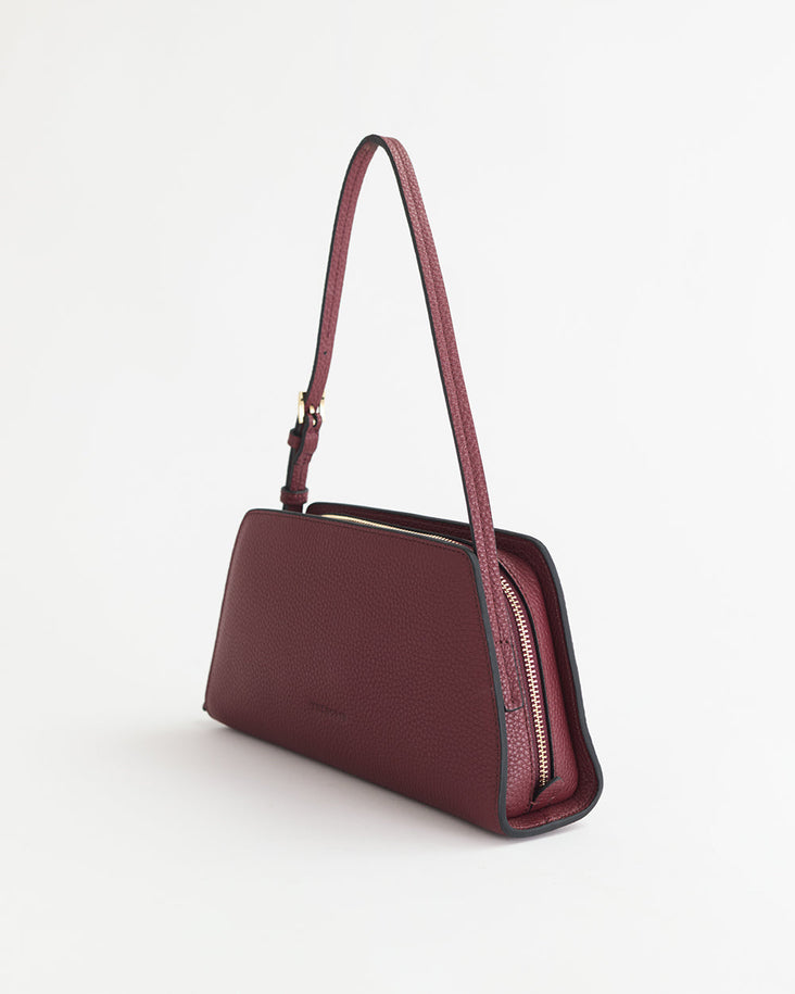 Clara Bag: Cedar Red with Gold