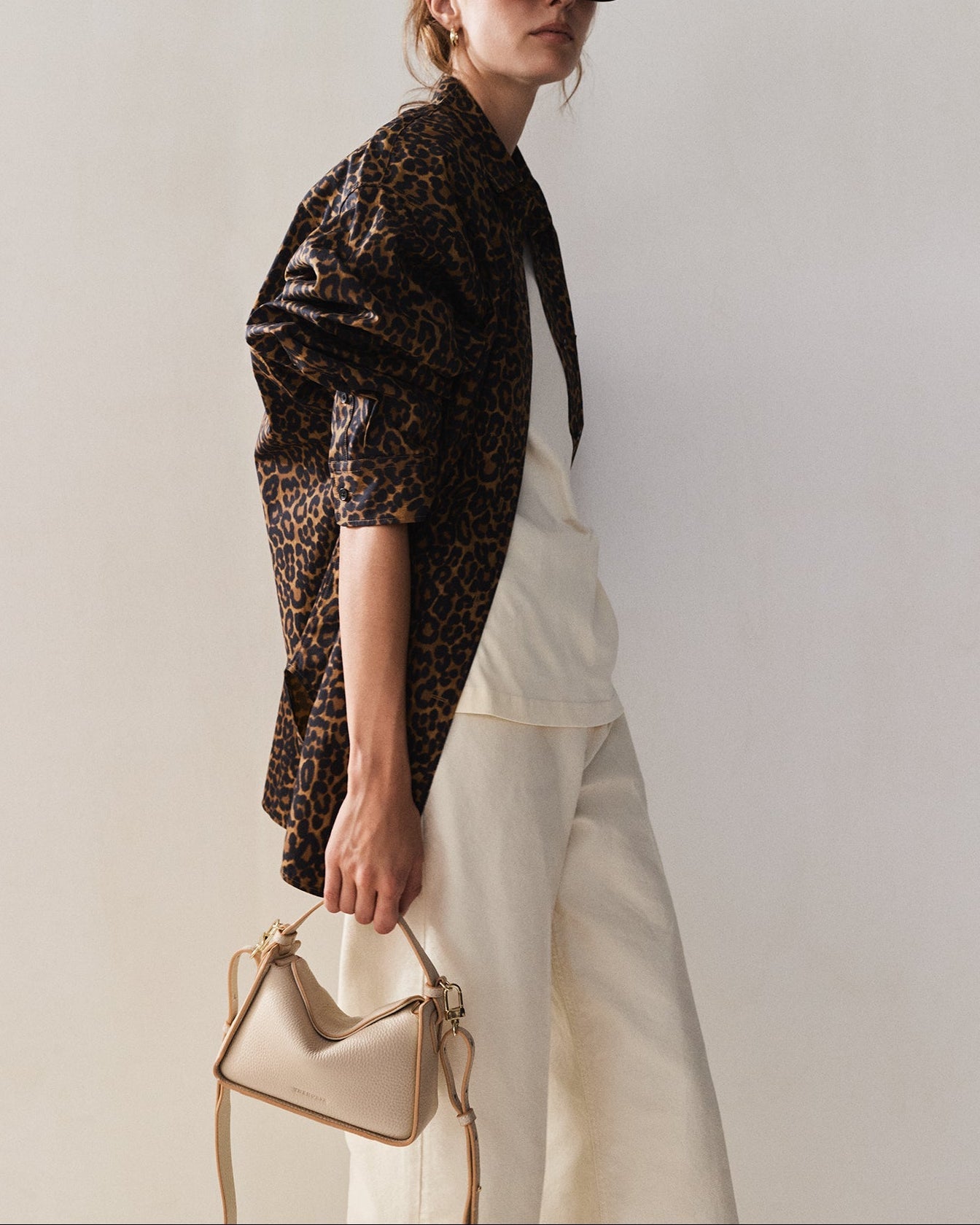 Mini Clementine Bag: Oat with Gold
