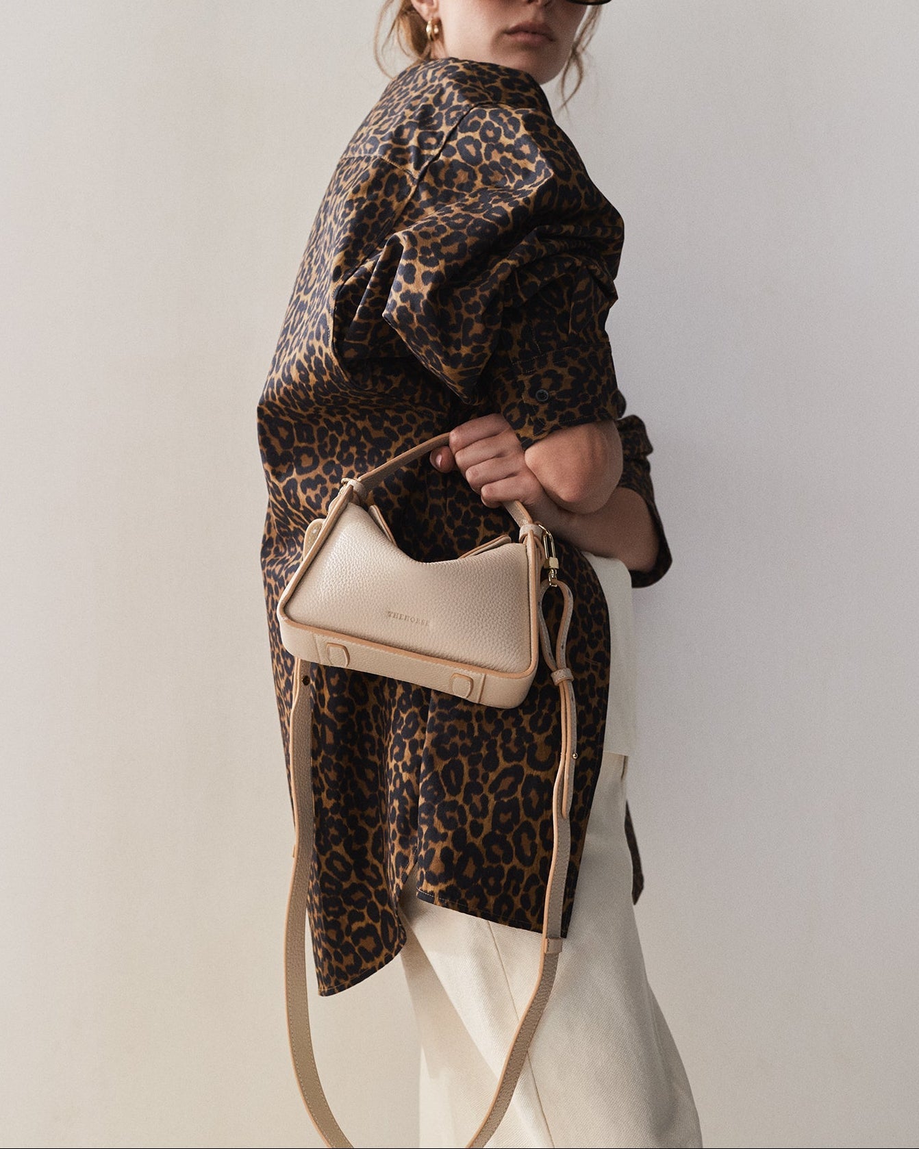 Mini Clementine Bag: Oat with Gold