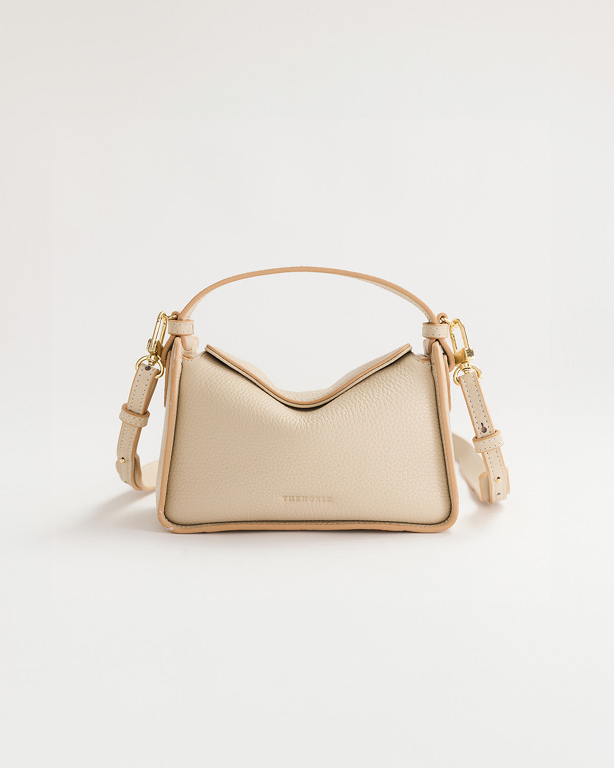 Mini Clementine Bag: Oat with Gold